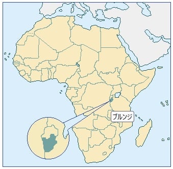 ブルンジ共和国の位置